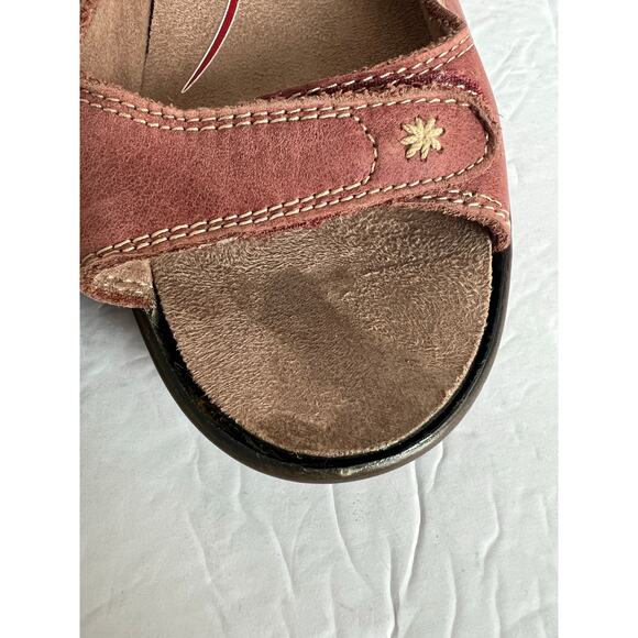 KLOGS Pink Brown Harbor Adjustable Wedge Slip Resistant Comfort Sandals Size 9.5 - Picture 12 of 12